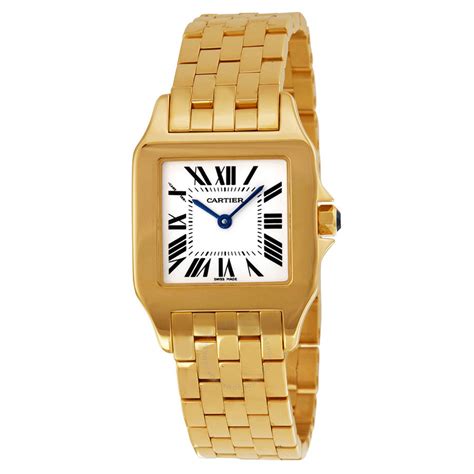 cartier santos gold ladies|cartier santos watch size guide.